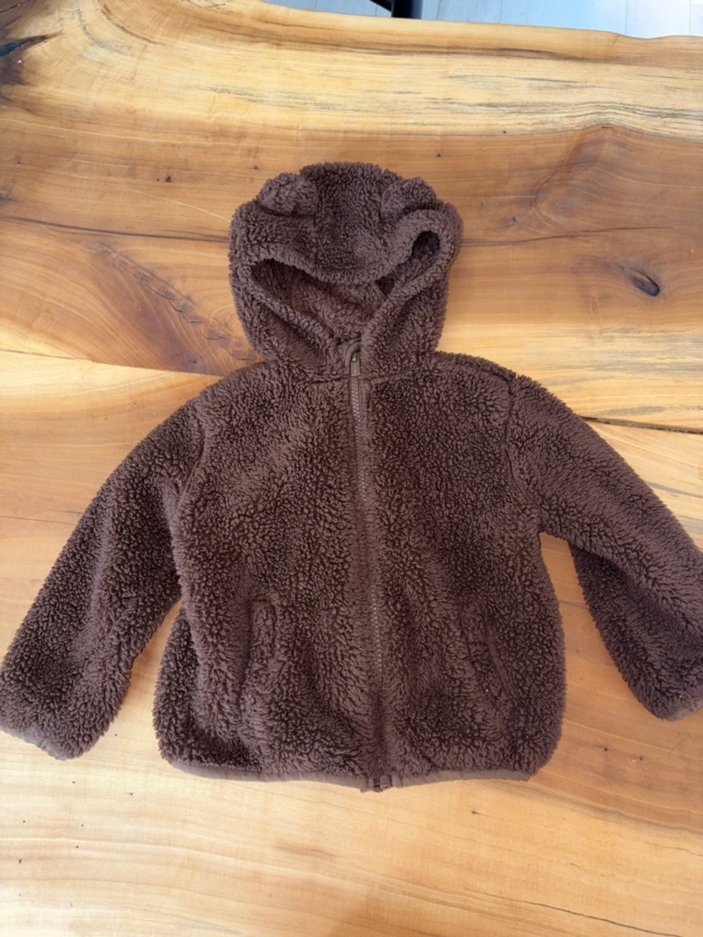 Old Navy Cozy Teddy Bear Hooded Jacket - Brown